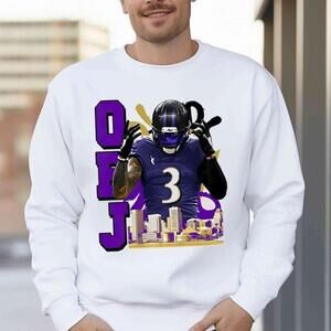 Baltimore Ravens Odell Beckham Jr Crewneck Sweatshirt Legend Team Fan Gift 17